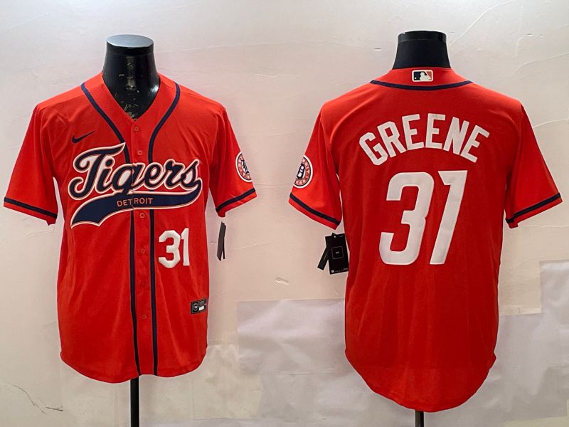 Men Detroit Tigers #31 Greene Orange Joint Name 2025 Nike MLB Jersey style 2